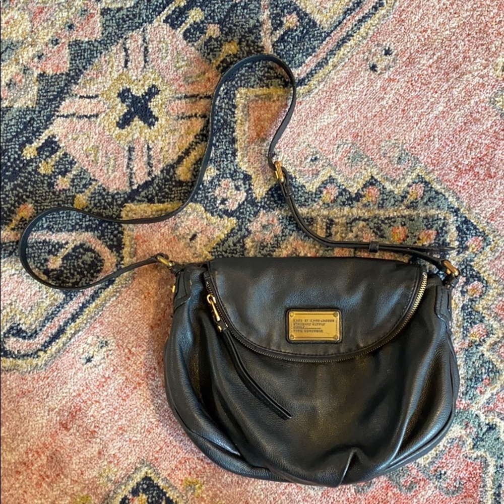 Marc Jacobs Pebbled Leather Saddle Bag
